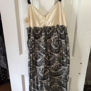 Anthropologie black & cream dress